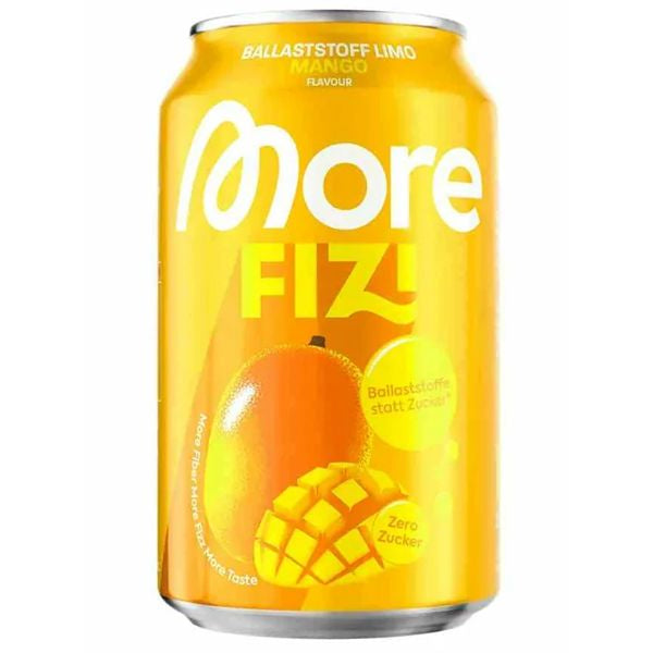 More Fiz Mango Ballaststoff Limo Dose ohne Zucker