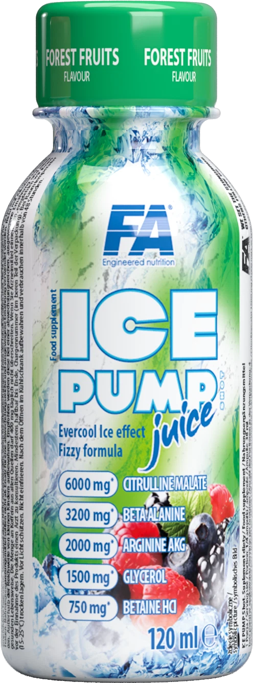 FA Nutrition ICE PUMP juice Shot 120ml in Waldbeeren-Geschmack für mehr Pump.