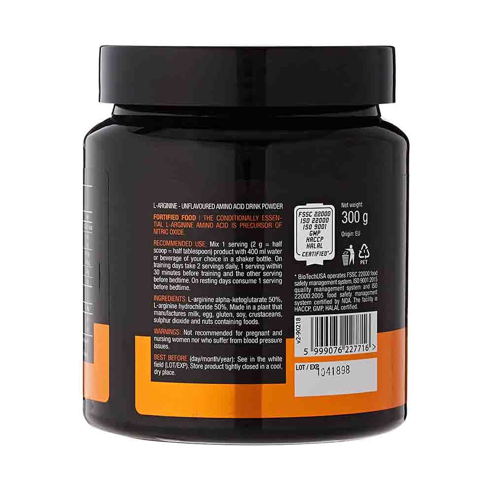 L-Arginin Aminosäure Pulver 300g, Nahrungsergänzungsmittel für Sport und Training, ungeschmackt