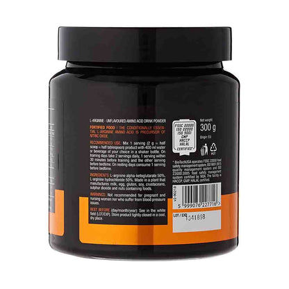 L-Arginin Aminosäure Pulver 300g, Nahrungsergänzungsmittel für Sport und Training, ungeschmackt