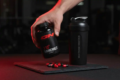 GN 110° Fahrenheit Fatburner Kapseln mit Shaker für Sportnahrung und Training