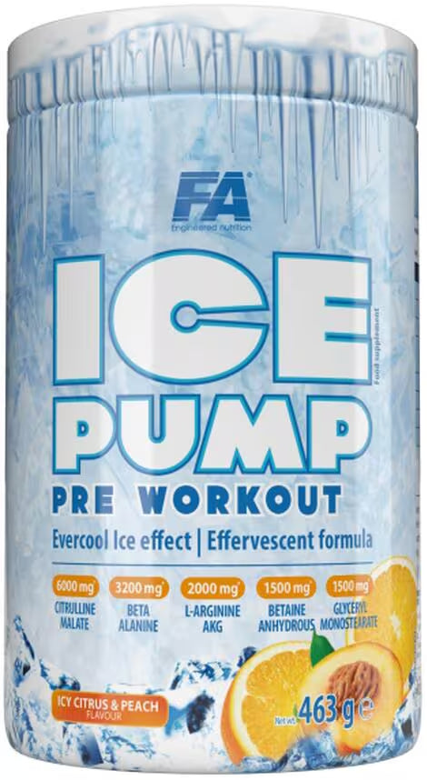 FA Ice Pump Pre-Workout Booster in Icy Citrus & Peach Geschmack, 463g