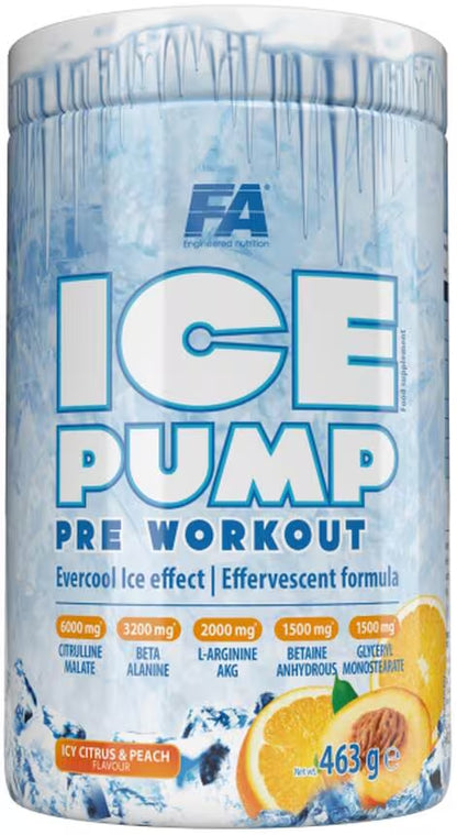 FA Ice Pump Pre-Workout Booster in Icy Citrus & Peach Geschmack, 463g
