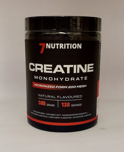 7 Nutrition Creatine Monohydrat, 500g Nahrungsergänzungsmittel für Sportler, micronisiert, 138 Portionen