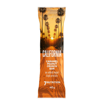 California Caramel Peanut Crunch Bar, hochwertige Proteinriegel ohne zugesetzten Zucker, 40g