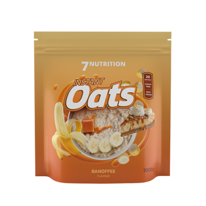 7 Nutrition Instant Oats Banoffee Geschmack – 1000g, zuckerfrei, 20g Protein, ideal für Sport & Training
