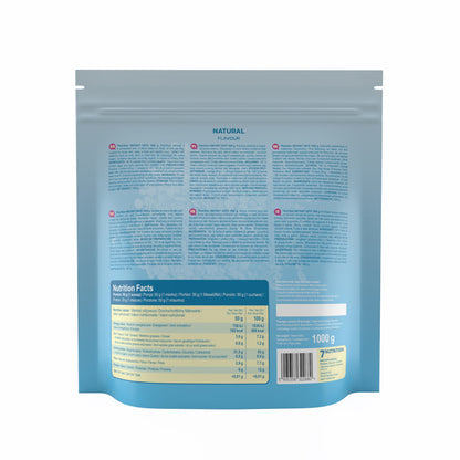7Nutrition Instant Haferflocken 1000g, natürlicher Geschmack, Nährwertangaben, ideal für Sportler und gesunde Ernährung