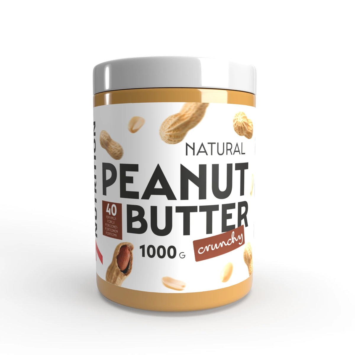 Natürliches knuspriges Erdnussbutter 1000g für Sportler und Fitness