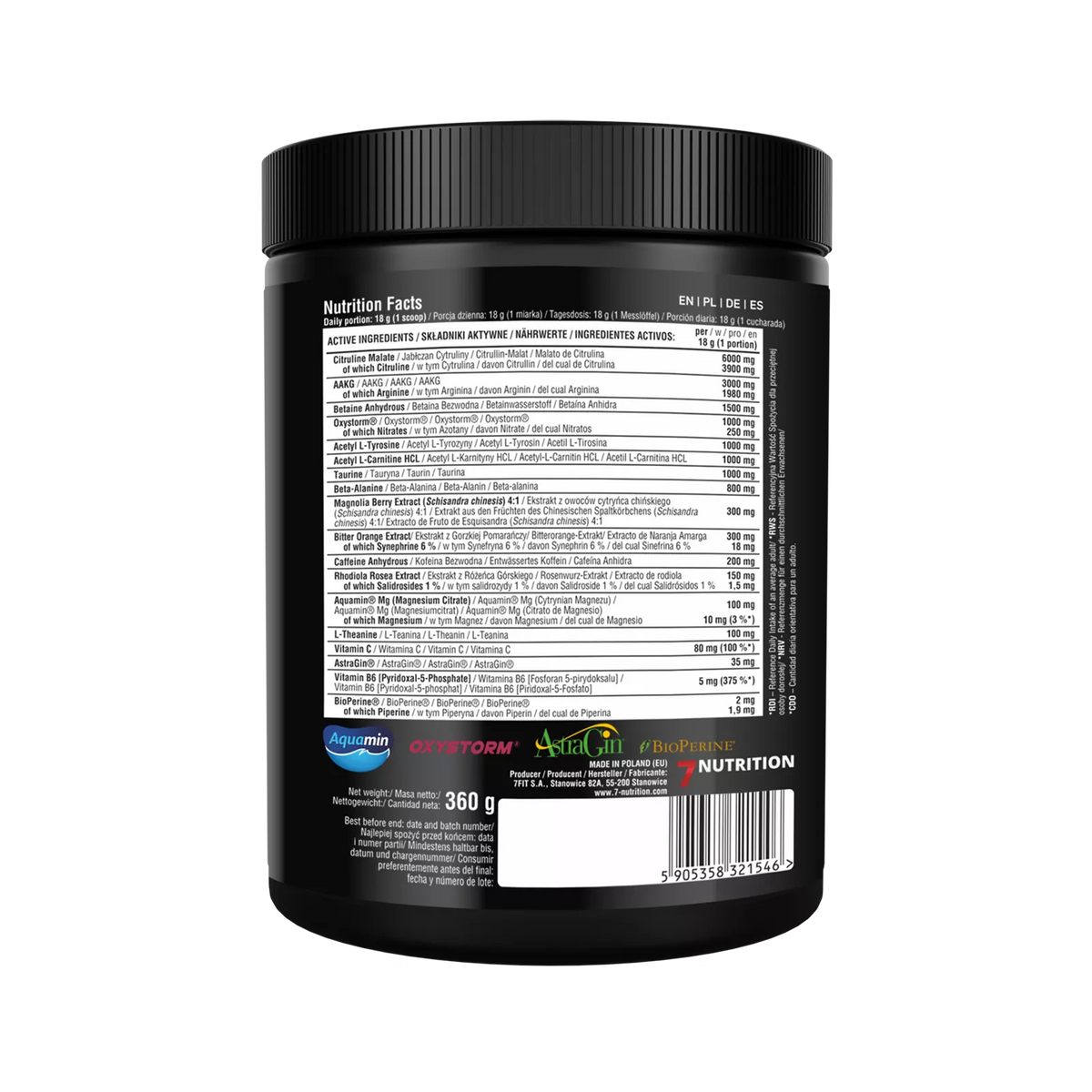 7NUTRITION VIPER PRE WORKOUT BOOSTER 360G - trainings-booster.de