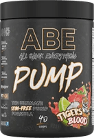 ABE Pump Pre-Workout Booster mit Tigers Blood Geschmack, stimulanzienfrei, 40 Portionen