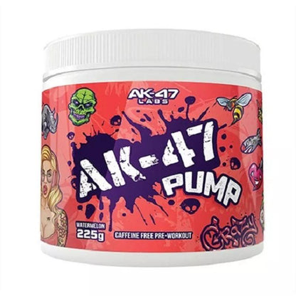 AK-47 Pump Koffeinfreier Pre-Workout Booster mit Wassermelone, 225g, ideal für Sport und Training