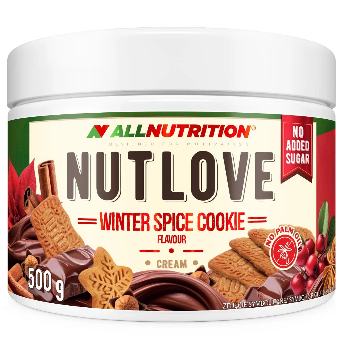 AllNutrition NutLove Winter Spice Cookie Geschmack, 500g, ohne Zucker und Palmöl