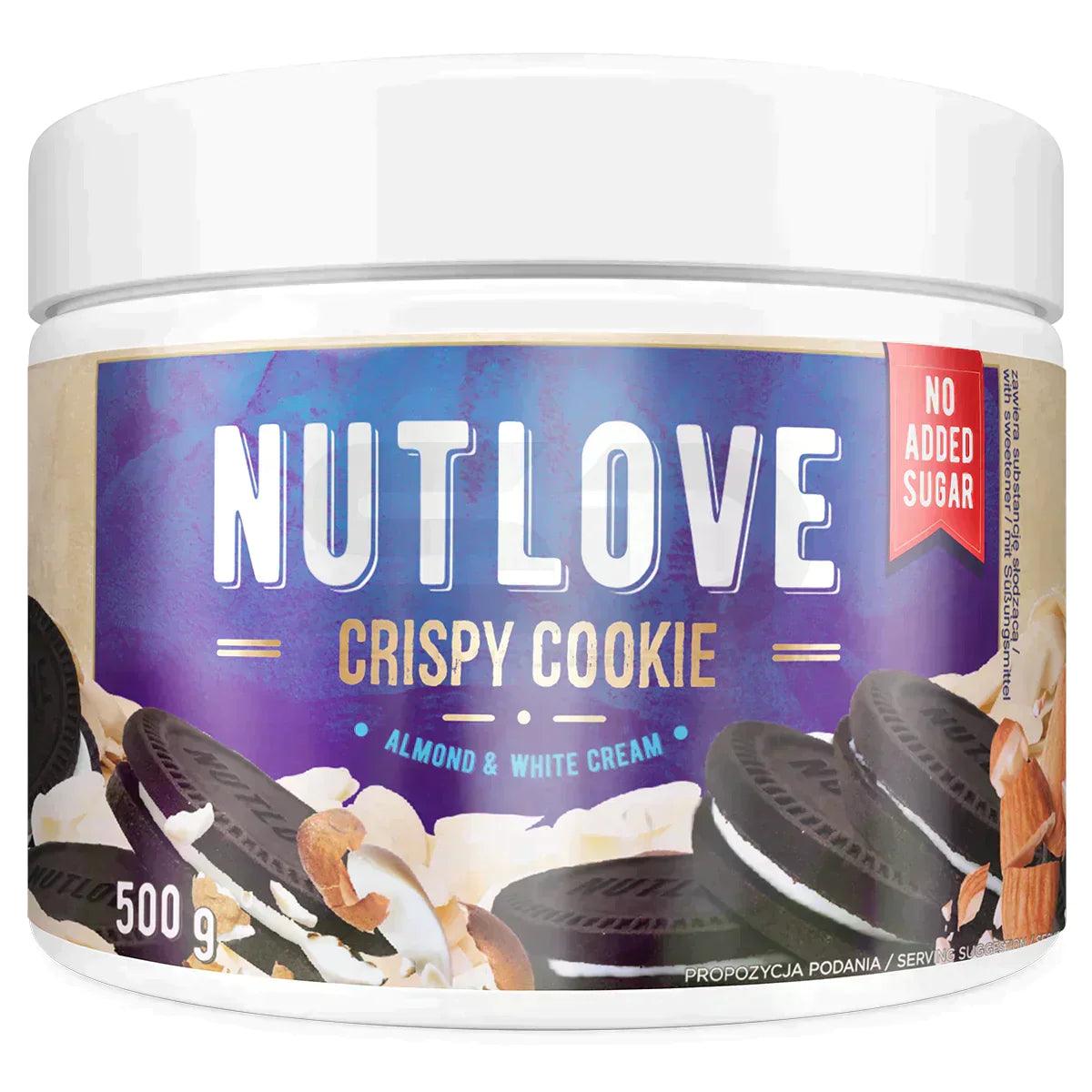 Nutlove Crispy Cookie mit Mandel & weißer Creme, 500g, ohne zugesetzten Zucker