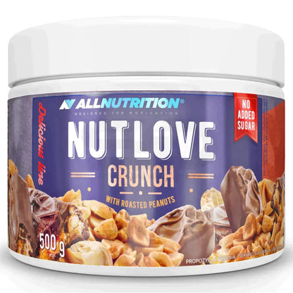 AllNutrition Nutlove Crunch mit gerösteten Erdnüssen, 500g, ohne zugesetzten Zucker – ideal für Sportler und Fitness-Enthusiasten