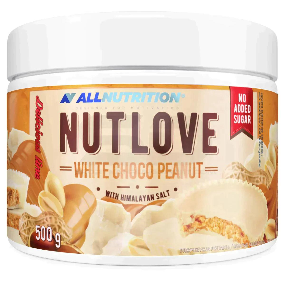 AllNutrition Nutlove White Choco Peanut mit Himalaya-Salz, 500g, ohne zugesetzten Zucker