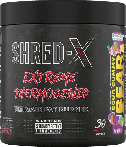 SHRED-X Extreme Thermogenic Fat Burner mit Sour Gummy Bear Geschmack, 30 Portionen