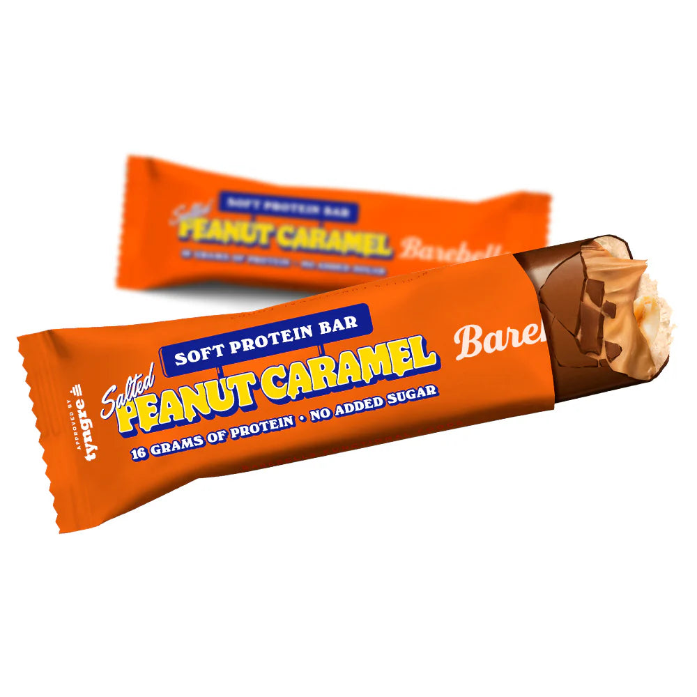 Salted Peanut Caramel Soft Protein Bar mit 16g Protein, ohne zugesetzten Zucker – ideal für Sport & Training