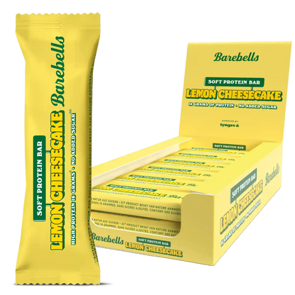 Barebells Soft Protein Bar Lemon Cheesecake, 16g Protein, ohne zugesetzten Zucker, ideal für Sport & Fitness