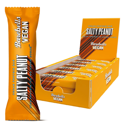 Barebells Vegan Salty Peanut Proteinriegel, 15g Protein, ohne zugesetzten Zucker, ideal für Sportler