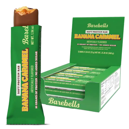 Barebells Banana Caramel Proteinriegel mit 16g Protein, ohne zugesetzten Zucker, ideal für Sport und Training