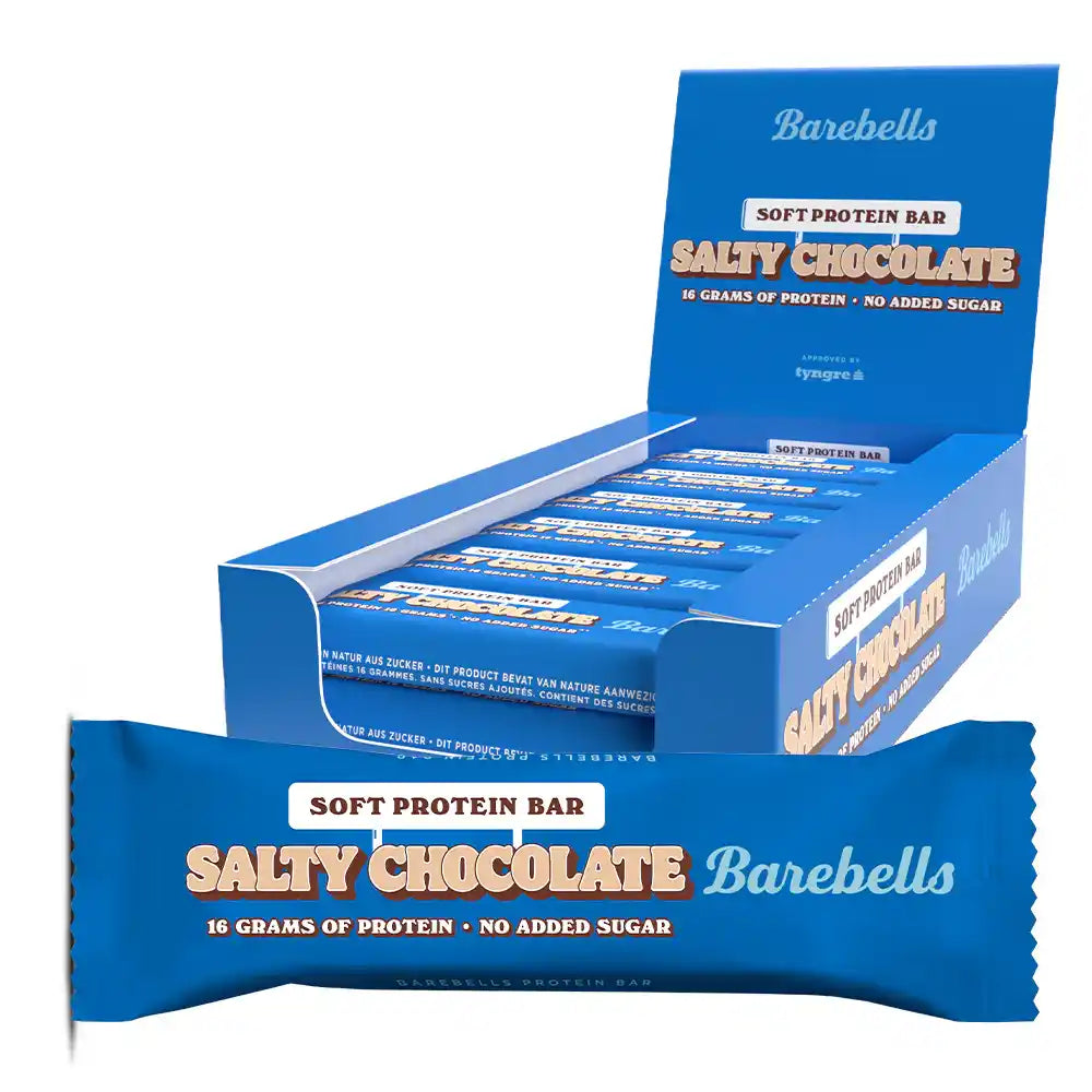 Barebells Soft Protein Bar Salty Chocolate, 16g Protein, zuckerfrei – ideal für Sport & Fitness