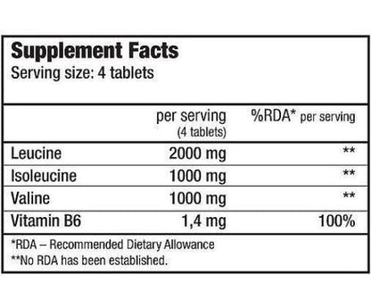 BCAA + B6 Tabletten 200 Stück 1000mg - trainings-booster.de