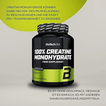 100% Creatine Monohydrate Nahrungsergänzungsmittel zur Muskelunterstützung und Kraftsteigerung
