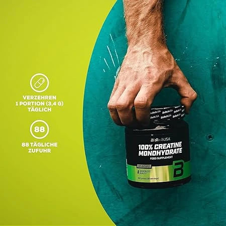 100% Creatine Monohydrate Nahrungsergänzungsmittel für Sportler, 88 Portionen, tägliche Zufuhr