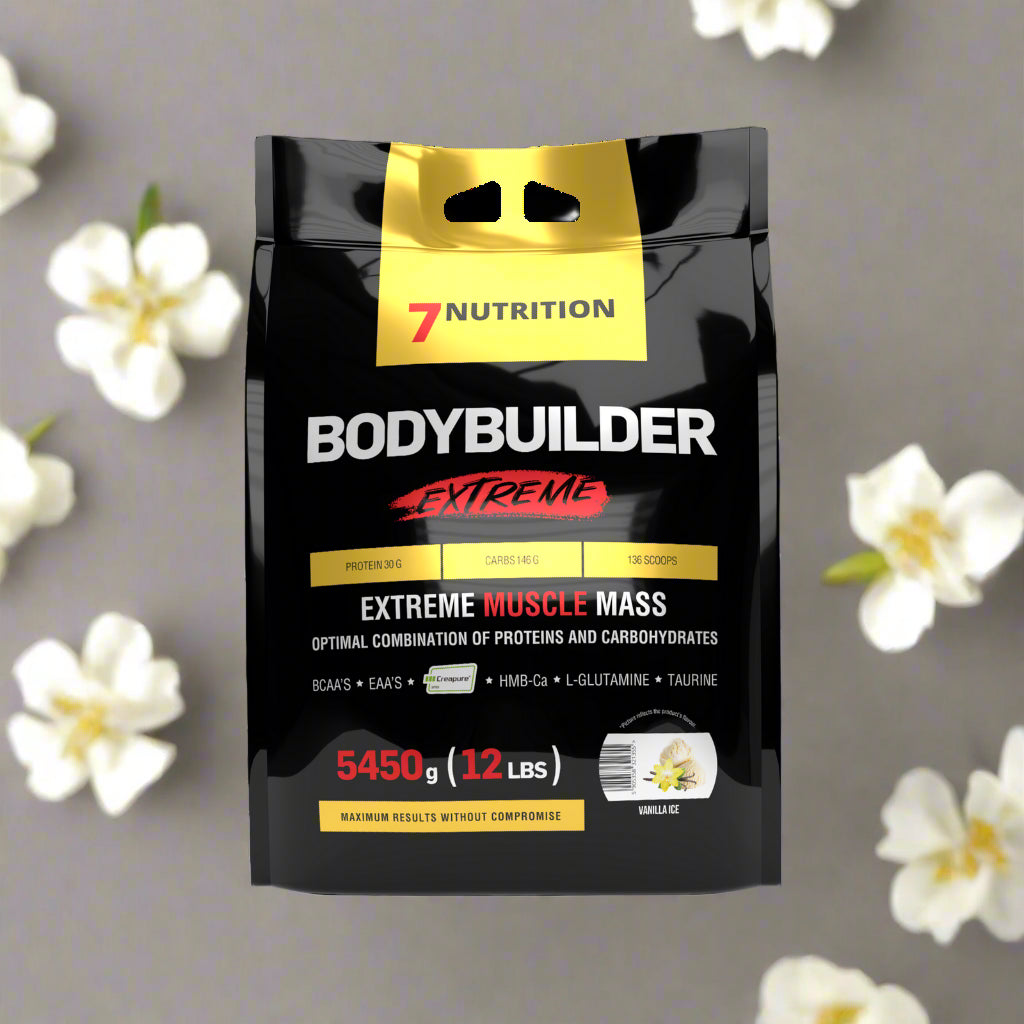 7 Nutrition Bodybuilder Extreme Muscle Mass Pulver, Vanille-Eis Geschmack, 5450g