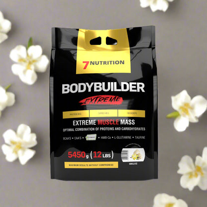 7 Nutrition Bodybuilder Extreme Muscle Mass Pulver, Vanille-Eis Geschmack, 5450g