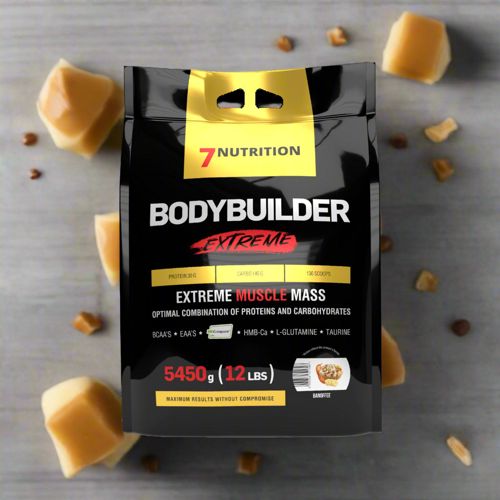 7 Nutrition Bodybuilder Extreme Muscle Mass Proteinpulver mit Banoffee-Geschmack für Muskelaufbau