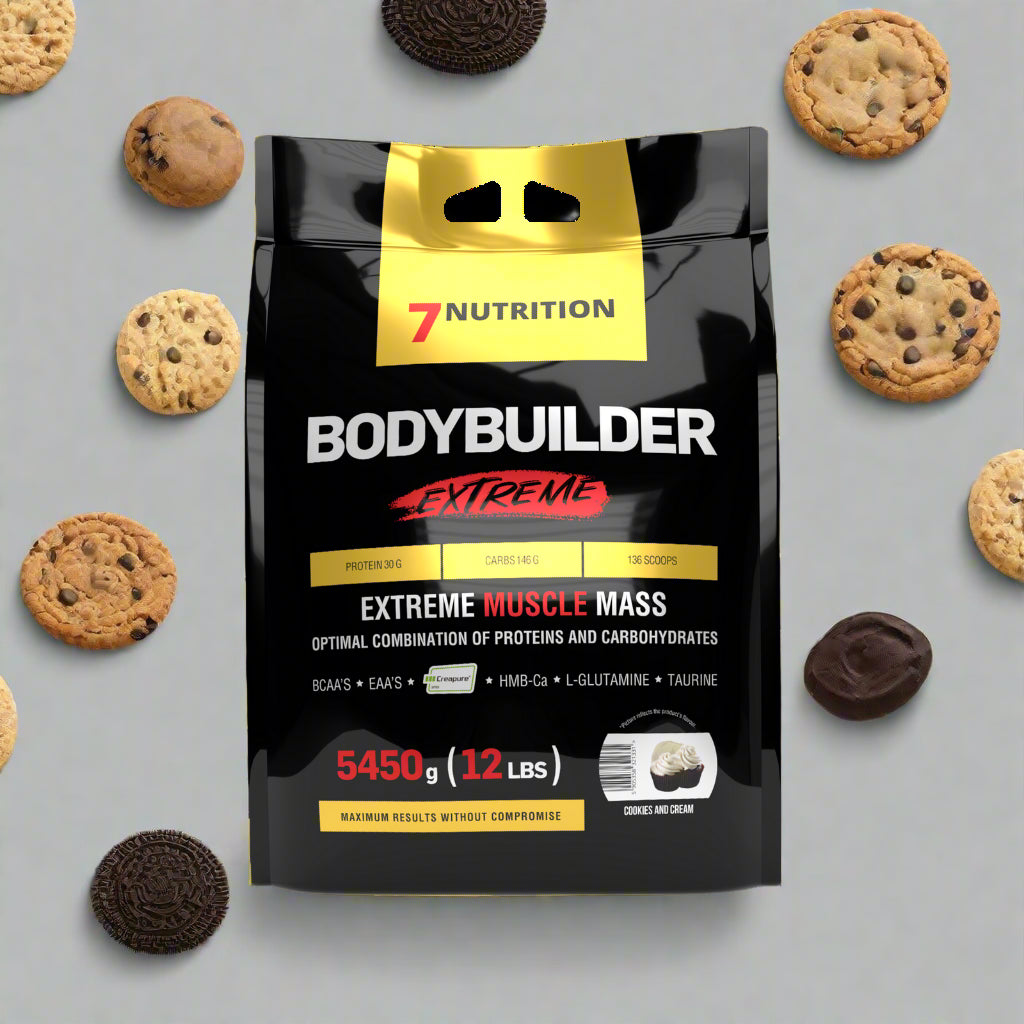 7Nutrition Bodybuilder Extreme Muscle Mass Pulver mit Cookies & Cream Geschmack, 5450g
