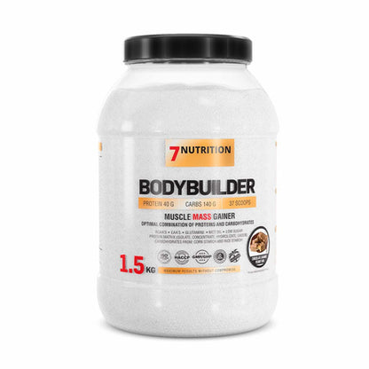 7 Nutrition Bodybuilder Muscle Mass Gainer Pulver, 1,5 kg, Protein- und Kohlenhydrat-Booster für Muskelaufbau