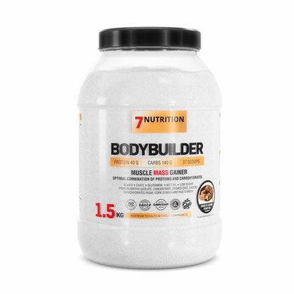 7 Nutrition Bodybuilder Muscle Mass Gainer Pulver, 1,5 kg, Protein- & Kohlenhydrat-Booster für Muskelaufbau