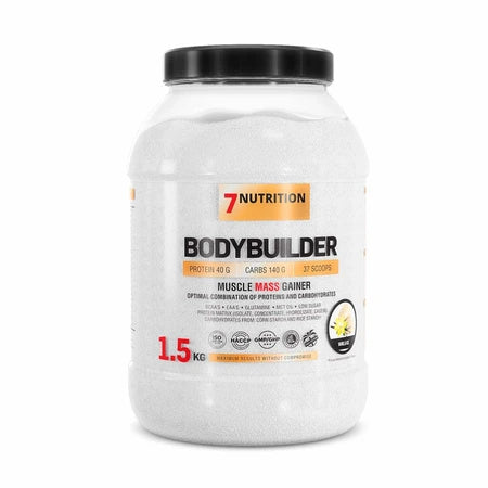 7 Nutrition Bodybuilder Muscle Mass Gainer mit 40g Protein, 140g Kohlenhydrate, 1,5kg Dose