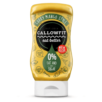 Callowfit Curry Mango Sauce, 0% Fett und Zucker, lactosefrei, glutenfrei, neue Rezeptur