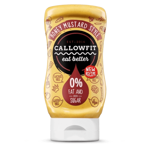 Callowfit Honigsenf-Sauce, fett- und zuckerfrei, glutenfrei, laktosefrei, neue Rezeptur