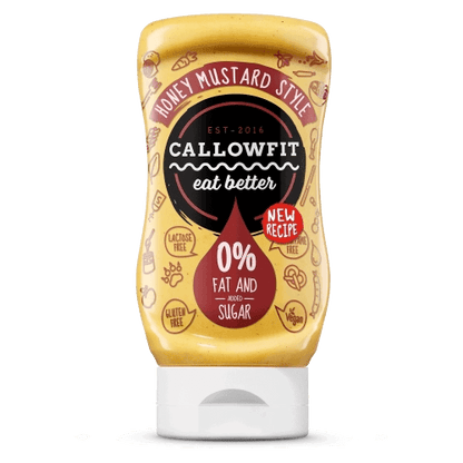 Callowfit Honigsenf-Sauce, fett- und zuckerfrei, glutenfrei, laktosefrei, neue Rezeptur