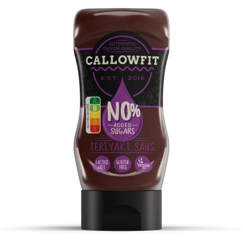 Callowfit Teriyaki Sauce, 0% added sugars, glutenfrei, vegan, niederländische Qualität