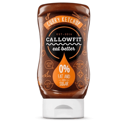 Curry Ketchup 0% Fett und Zucker, glutenfrei, laktosefrei, ideal für Sportnahrung und Booster