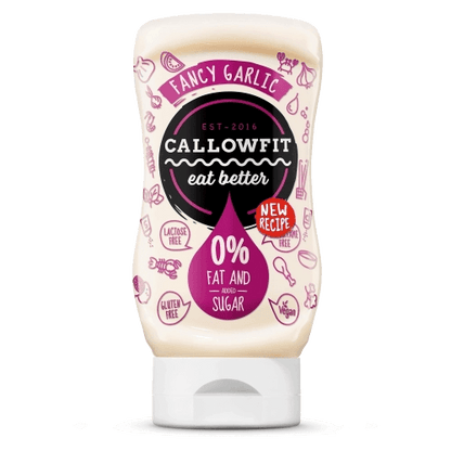 Fancy Garlic Sauce von Callowfit, 0% Fett und Zucker, laktosefrei, glutenfrei, ideal für Sportnahrung