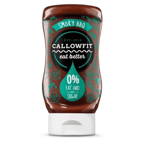 Smoky BBQ Sauce von Callowfit, 0% Fett und Zucker, ideal für Sportnahrung und Booster