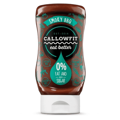 Smoky BBQ Sauce von Callowfit, 0% Fett und Zucker, ideal für Sportnahrung und Booster