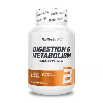 BioTechUSA Digestion & Metabolism Nahrungsergänzung mit Pflanzenextrakten und Enzymen für Stoffwechsel und Verdauung