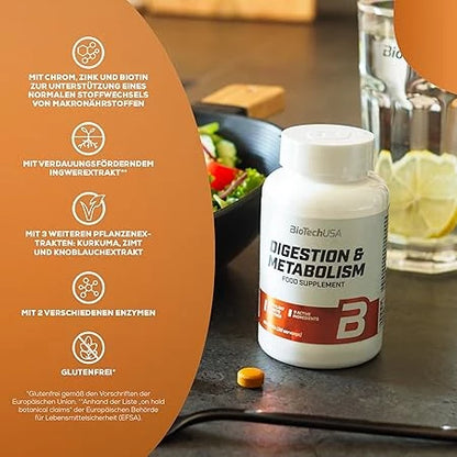 Digestion & Metabolism Nahrungsergänzungsmittel mit Enzymen und Pflanzenextrakten
