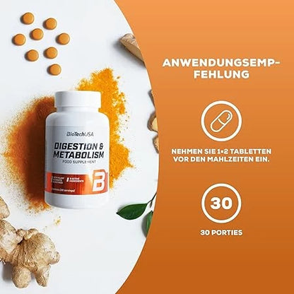 Digestion & Metabolism Nahrungsergänzungsmittel mit 30 Portionen, ideal vor Mahlzeiten für Stoffwechsel & Verdauung