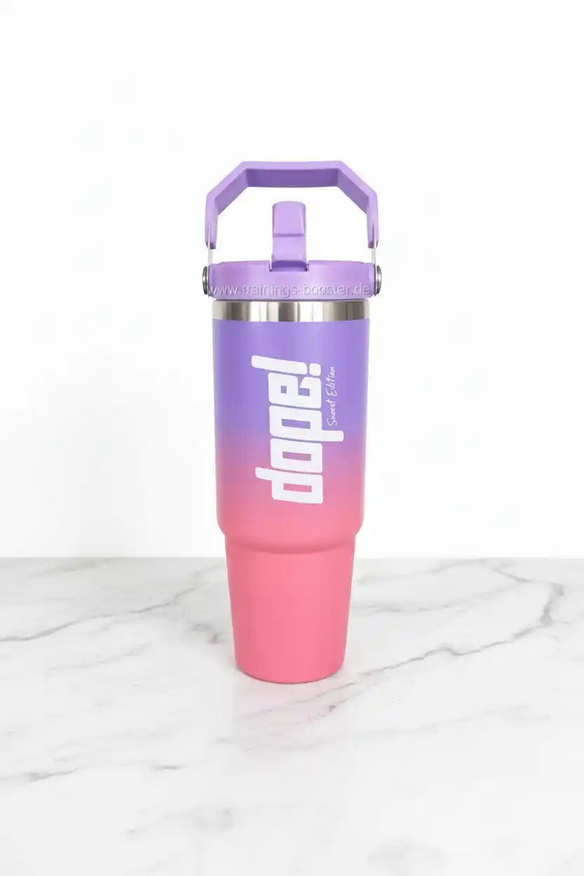 Lila-rosa Dope! Sweet Edition Trinkflasche für Sport und Training