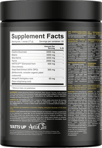 EPIC Muscle Building Formula 425g - trainings-booster.de