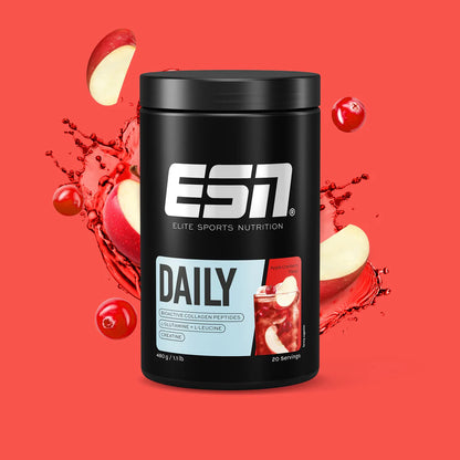 ESN Daily Bioactive Collagen Peptides mit Apfel-Kranbeere Geschmack, ideal für Sport und Fitness