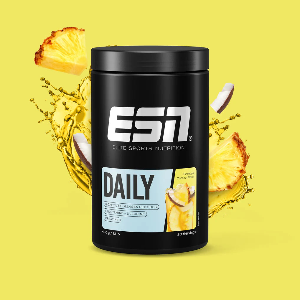ESN Daily Bioactive Collagen Peptides mit Ananas-Kokos-Geschmack, ideal für Sport und Fitness